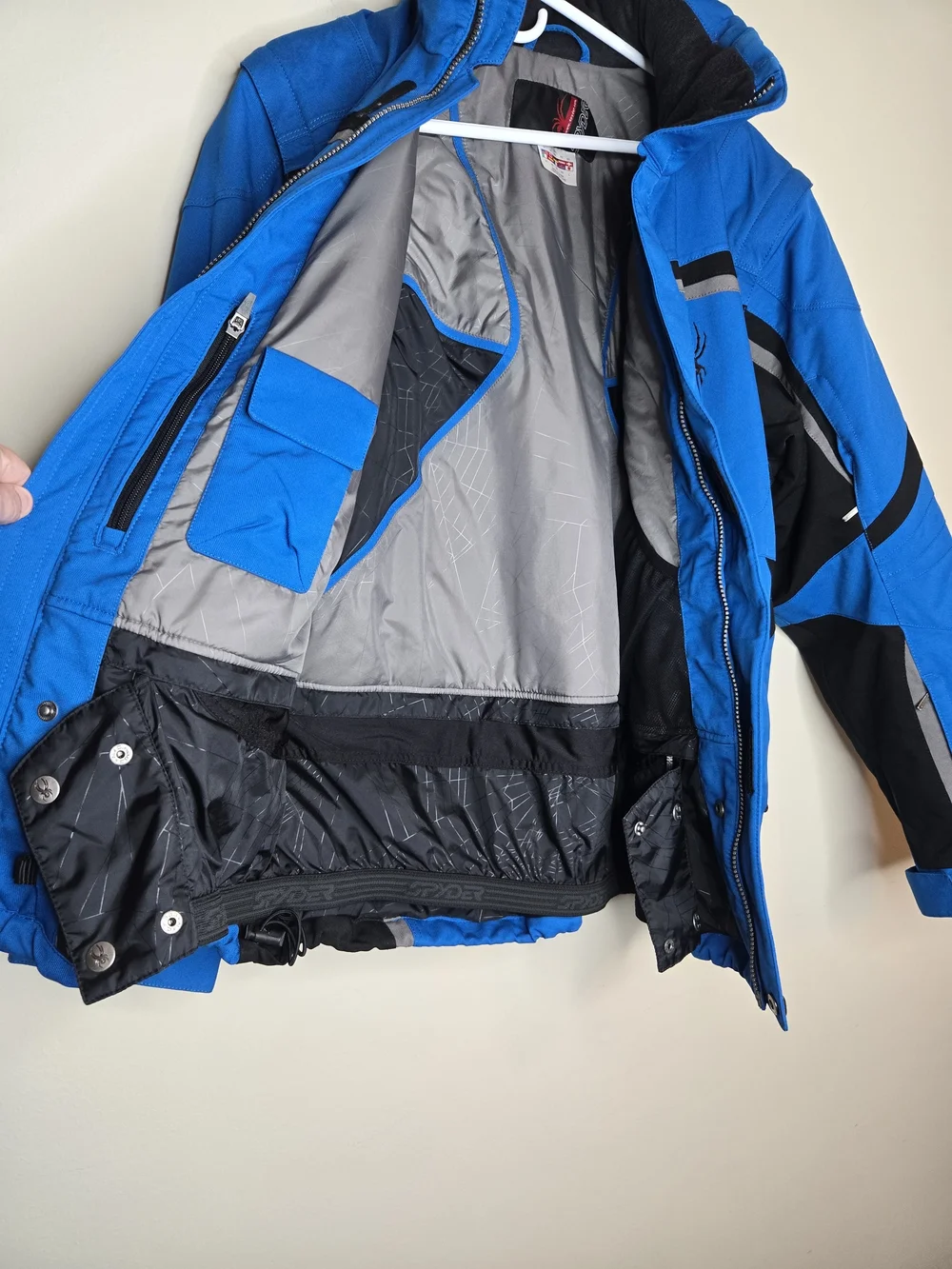 Vintage RARE Spyder 2-in-1 Convertible Ski Jacket Vest Blue Black Men’s M Y2K